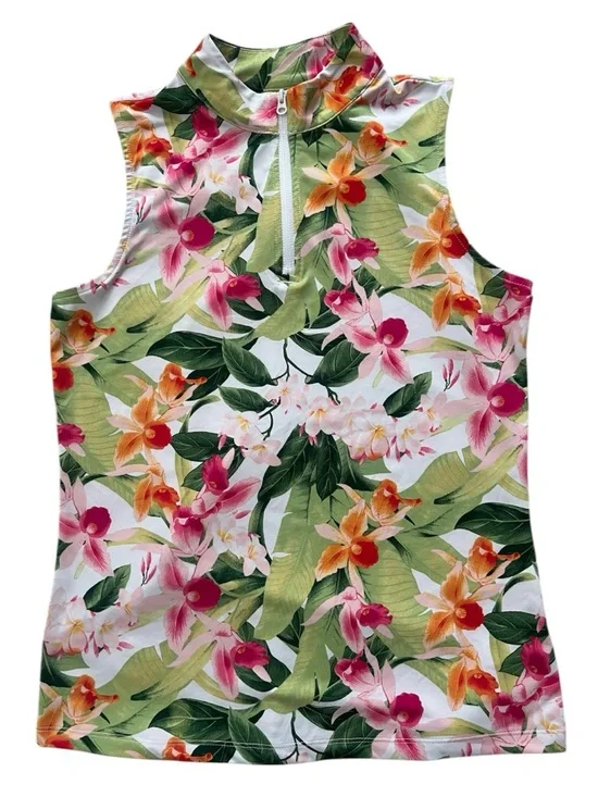 Tommy Bahama Active Sleeveless Top Floral Women’s Size Small - Picture 1 of 4